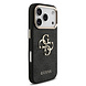 Guess Guess iPhone 18 Pro Back cover case - HC 4G PU With Big 4G Classic Logo GD - Black