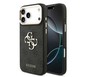 Guess Guess iPhone 18 Pro Max Back cover case - HC 4G PU With Big 4G Classic Logo GD - Black Guess Guess iPhone 18 Pro Max Back cover case - HC 4G PU With Big 4G Classic Logo GD - Black