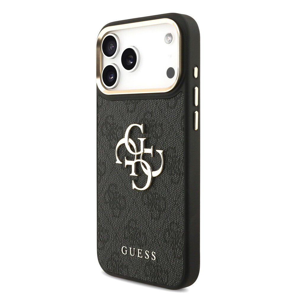 Guess Guess iPhone 18 Pro Max Back cover case - HC 4G PU With Big 4G Classic Logo GD - Black Guess Guess iPhone 18 Pro Max Back cover case - HC 4G PU With Big 4G Classic Logo GD - Black