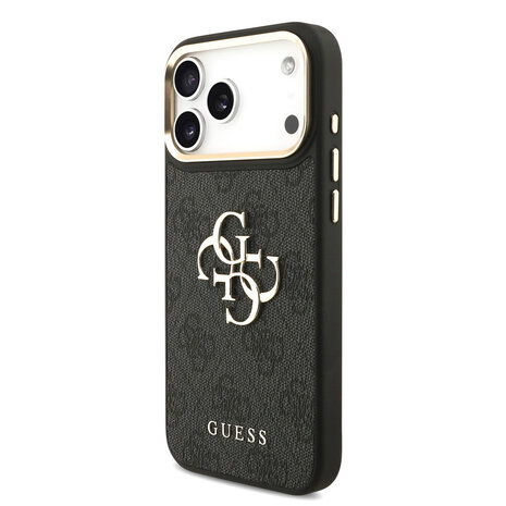 Guess Guess iPhone 18 Pro Max Back cover case - HC 4G PU With Big 4G Classic Logo GD - Black Guess Guess iPhone 18 Pro Max Back cover case - HC 4G PU With Big 4G Classic Logo GD - Black