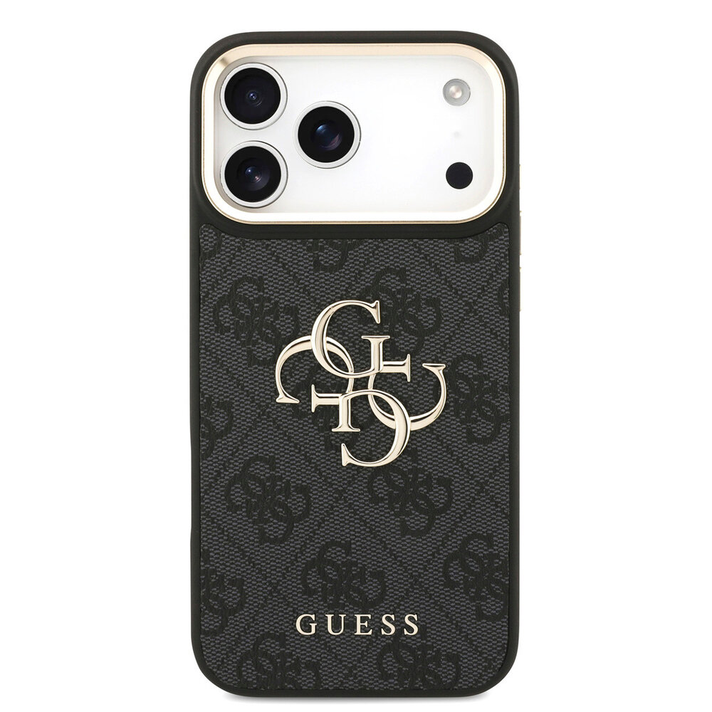 Guess Guess iPhone 18 Pro Max Back cover case - HC 4G PU With Big 4G Classic Logo GD - Black Guess Guess iPhone 18 Pro Max Back cover case - HC 4G PU With Big 4G Classic Logo GD - Black