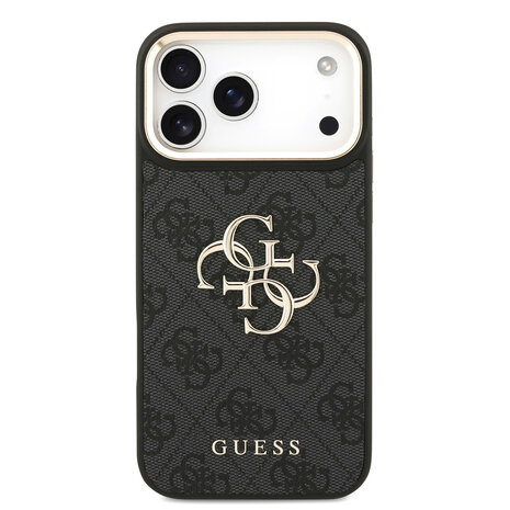 Guess Guess iPhone 18 Pro Max Back cover case - HC 4G PU With Big 4G Classic Logo GD - Black Guess Guess iPhone 18 Pro Max Back cover case - HC 4G PU With Big 4G Classic Logo GD - Black