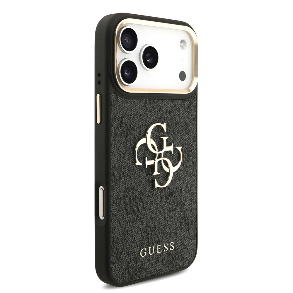 Guess Guess iPhone 18 Pro Max Back cover case - HC 4G PU With Big 4G Classic Logo GD - Black Guess Guess iPhone 18 Pro Max Back cover case - HC 4G PU With Big 4G Classic Logo GD - Black