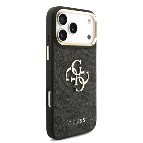 Guess Guess iPhone 18 Pro Max Backcover hoesje - HC 4G PU With Big 4G Classic Logo GD - Zwart Guess Guess iPhone 18 Pro Max Backcover hoesje - HC 4G PU With Big 4G Classic Logo GD - Zwart