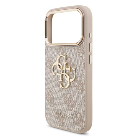 Guess Guess iPhone 18 Pro Back cover case - HC 4G PU With Big 4G Classic Logo GD - Pink Guess Guess iPhone 18 Pro Back cover case - HC 4G PU With Big 4G Classic Logo GD - Pink