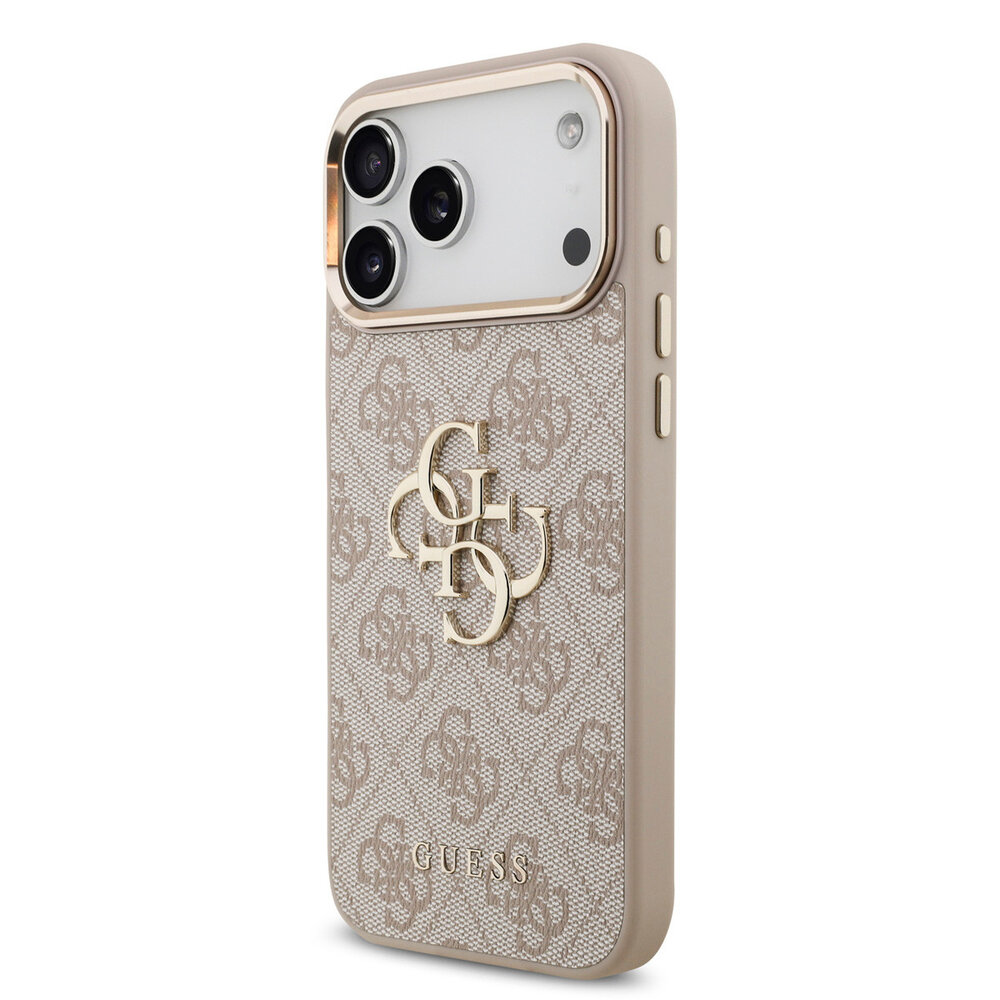 Guess Guess iPhone 18 Pro Max Back cover case - HC 4G PU With Big 4G Classic Logo GD - Pink Guess Guess iPhone 18 Pro Max Back cover case - HC 4G PU With Big 4G Classic Logo GD - Pink