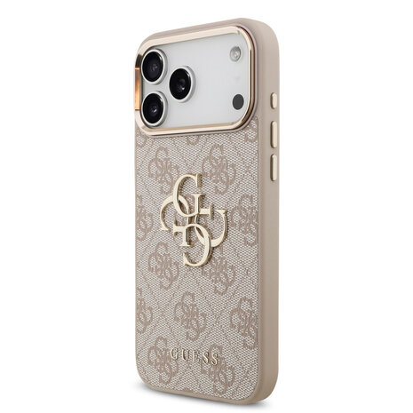 Guess Guess iPhone 18 Pro Max Back cover case - HC 4G PU With Big 4G Classic Logo GD - Pink Guess Guess iPhone 18 Pro Max Back cover case - HC 4G PU With Big 4G Classic Logo GD - Pink