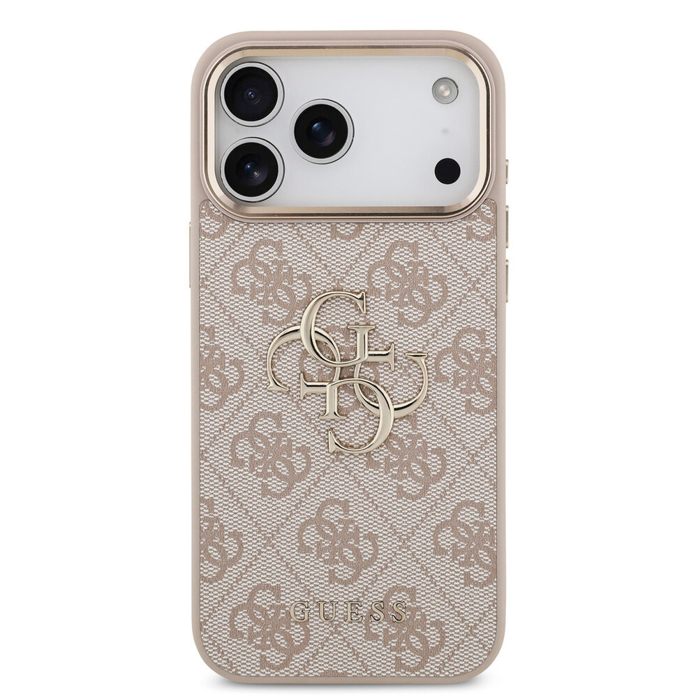 Guess Guess iPhone 18 Pro Max Back cover coque - HC 4G PU With Big 4G Classic Logo GD - Rose Guess Guess iPhone 18 Pro Max Back cover coque - HC 4G PU With Big 4G Classic Logo GD - Rose
