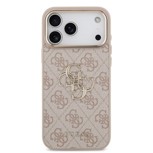 Guess Guess iPhone 18 Pro Max/iPhone 17 Pro Max Hartschalenhülle PU 4G Großes klassisches 4G-Logo GD - Rosa