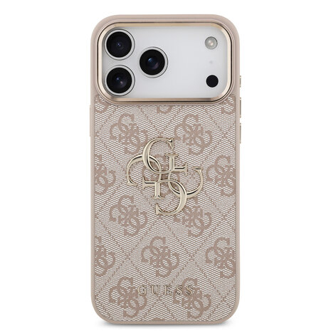 Guess Guess iPhone 18 Pro Max Back cover case - HC 4G PU With Big 4G Classic Logo GD - Pink Guess Guess iPhone 18 Pro Max Back cover case - HC 4G PU With Big 4G Classic Logo GD - Pink