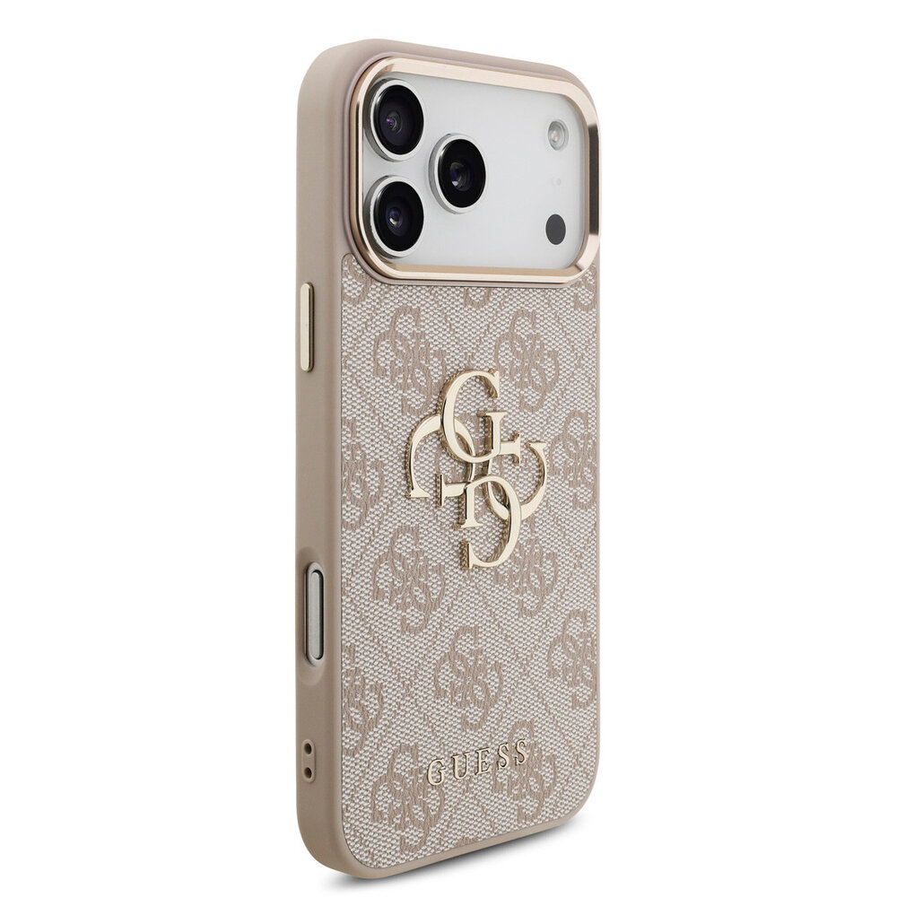 Guess Guess iPhone 18 Pro Max Back cover case - HC 4G PU With Big 4G Classic Logo GD - Pink Guess Guess iPhone 18 Pro Max Back cover case - HC 4G PU With Big 4G Classic Logo GD - Pink
