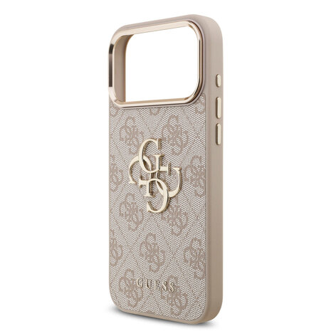 Guess Guess iPhone 18 Pro Max Back cover coque - HC 4G PU With Big 4G Classic Logo GD - Rose Guess Guess iPhone 18 Pro Max Back cover coque - HC 4G PU With Big 4G Classic Logo GD - Rose