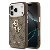 Guess Guess iPhone 18 Pro Max Back cover case - HC 4G PU With Big 4G Classic Logo GD - Brown Guess Guess iPhone 18 Pro Max Back cover case - HC 4G PU With Big 4G Classic Logo GD - Brown