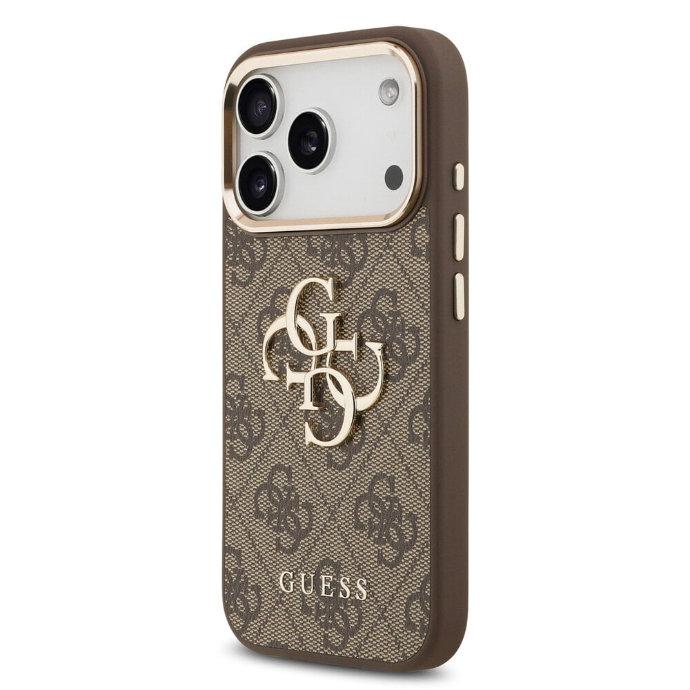 Guess Guess iPhone 18 Pro Max Back-Cover hul - HC 4G PU With Big 4G Classic Logo GD - Braun Guess Guess iPhone 18 Pro Max Back-Cover hul - HC 4G PU With Big 4G Classic Logo GD - Braun