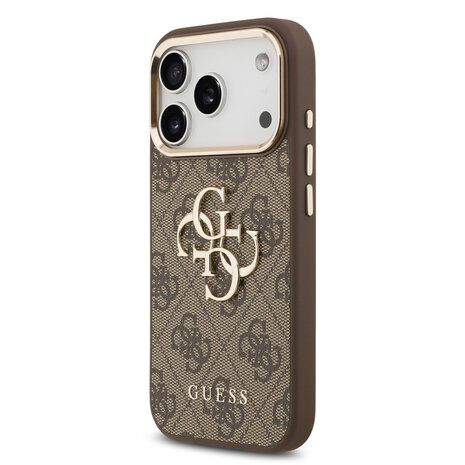 Guess Guess iPhone 18 Pro Max Back cover case - HC 4G PU With Big 4G Classic Logo GD - Brown Guess Guess iPhone 18 Pro Max Back cover case - HC 4G PU With Big 4G Classic Logo GD - Brown