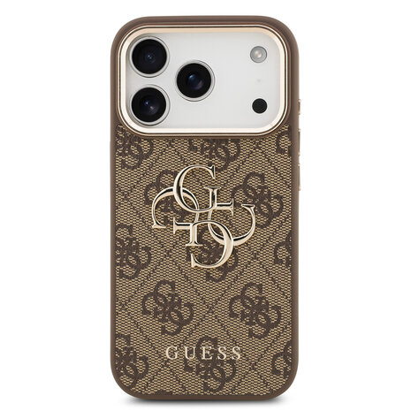Guess Guess iPhone 18 Pro Max Back cover case - HC 4G PU With Big 4G Classic Logo GD - Brown Guess Guess iPhone 18 Pro Max Back cover case - HC 4G PU With Big 4G Classic Logo GD - Brown