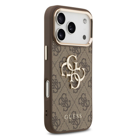 Guess Guess iPhone 18 Pro Max Back cover case - HC 4G PU With Big 4G Classic Logo GD - Brown Guess Guess iPhone 18 Pro Max Back cover case - HC 4G PU With Big 4G Classic Logo GD - Brown