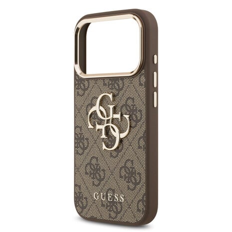 Guess Guess iPhone 18 Pro Max Back-Cover hul - HC 4G PU With Big 4G Classic Logo GD - Braun Guess Guess iPhone 18 Pro Max Back-Cover hul - HC 4G PU With Big 4G Classic Logo GD - Braun