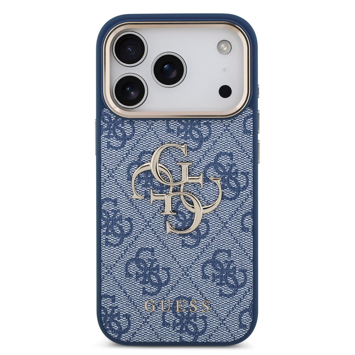Guess Guess iPhone 18 Pro Backcover hoesje - HC 4G PU With Big 4G Classic Logo GD - Blauw, foto 3 van 6