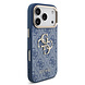 Guess Guess iPhone 18 Pro Back cover case - HC 4G PU With Big 4G Classic Logo GD - Blue