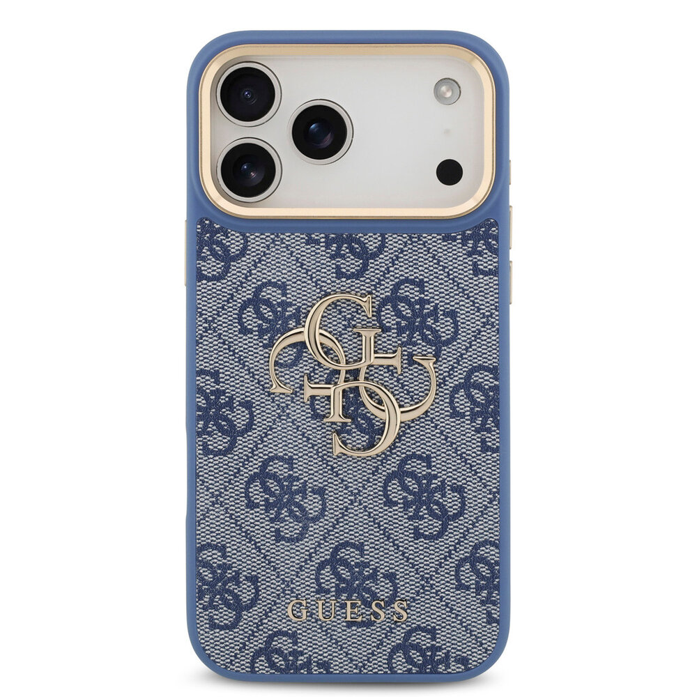 Guess Guess iPhone 18 Pro Max Back cover case - HC 4G PU With Big 4G Classic Logo GD - Blue Guess Guess iPhone 18 Pro Max Back cover case - HC 4G PU With Big 4G Classic Logo GD - Blue