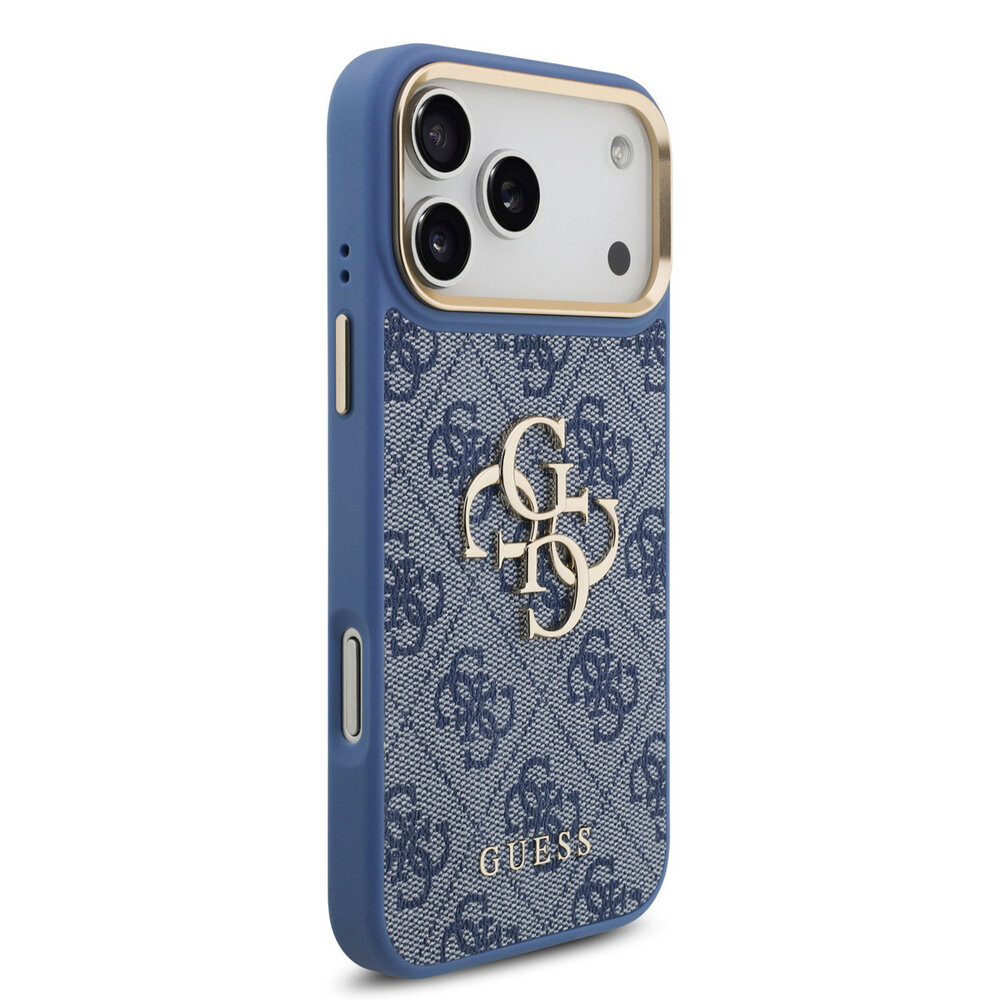 Guess Guess iPhone 18 Pro Max Back cover case - HC 4G PU With Big 4G Classic Logo GD - Blue Guess Guess iPhone 18 Pro Max Back cover case - HC 4G PU With Big 4G Classic Logo GD - Blue