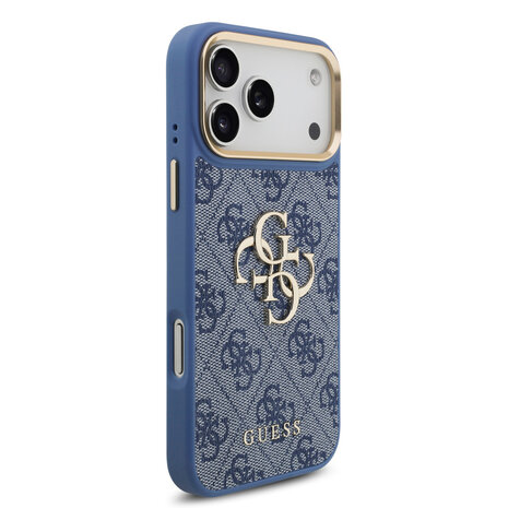 Guess Guess iPhone 18 Pro Max Back cover case - HC 4G PU With Big 4G Classic Logo GD - Blue Guess Guess iPhone 18 Pro Max Back cover case - HC 4G PU With Big 4G Classic Logo GD - Blue