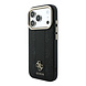 Guess Guess iPhone 18 Pro Back cover case - HC Magsafe PU Stripe HS Peony 4G Logo - Black Guess Guess iPhone 18 Pro Back cover case - HC Magsafe PU Stripe HS Peony 4G Logo - Black