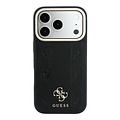 Guess Guess iPhone 18 Pro/iPhone 17 Pro Hartschalenhülle MagSafe PU Streifen HS Pfingstrose 4G-Logo - Schwarz