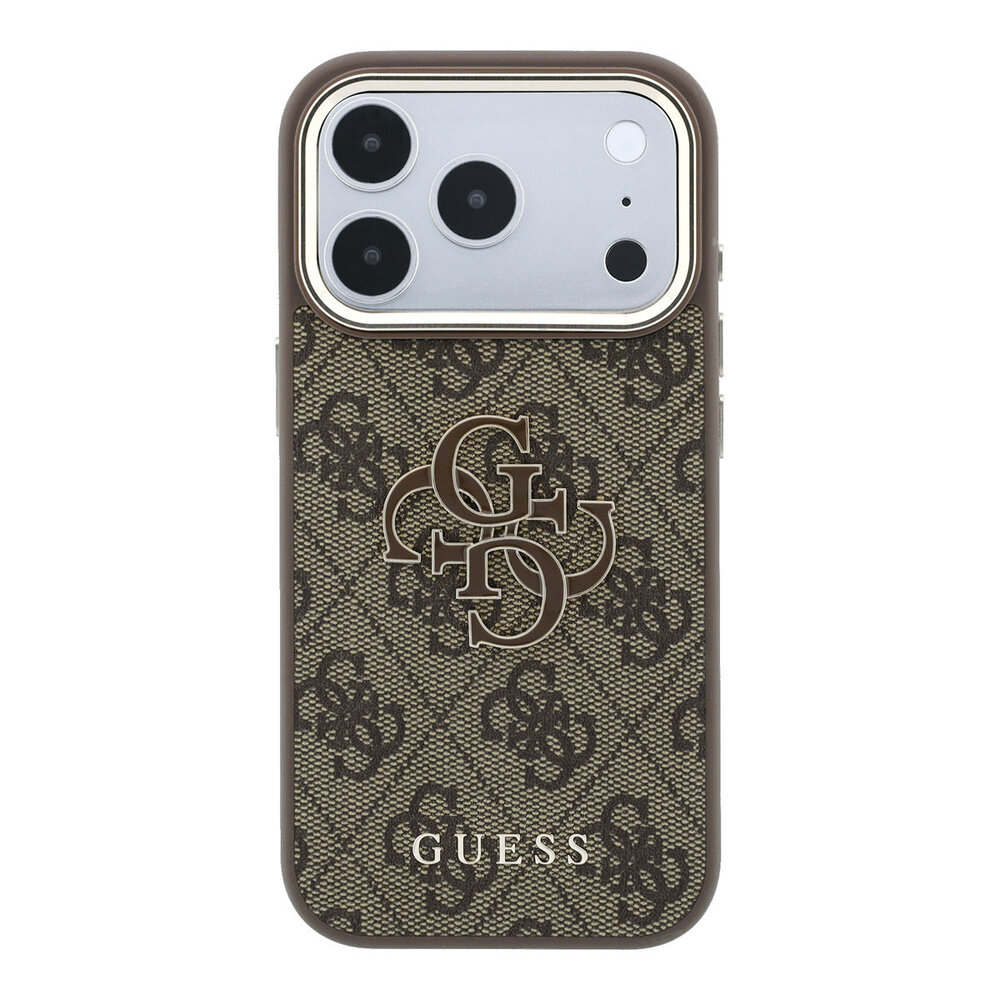 Guess Guess iPhone 18 Pro Max Back cover case - HC 4G PU & Big Resin Logo - Brown Guess Guess iPhone 18 Pro Max Back cover case - HC 4G PU & Big Resin Logo - Brown