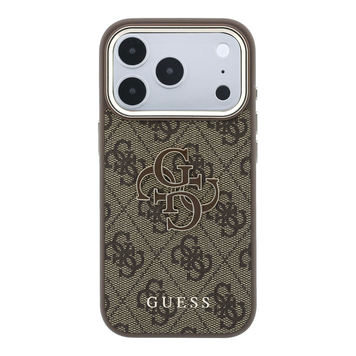 Guess Guess iPhone 18 Pro Max Backcover hoesje - HC 4G PU & Big Resin Logo - Bruin, foto 3 van 6