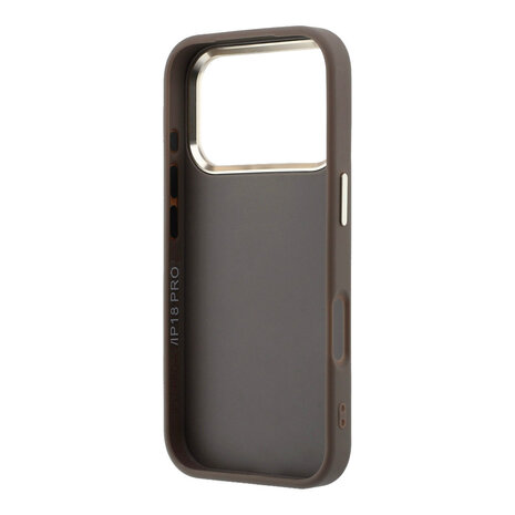 Guess Guess iPhone 18 Pro Max Back cover case - HC 4G PU & Big Resin Logo - Brown Guess Guess iPhone 18 Pro Max Back cover case - HC 4G PU & Big Resin Logo - Brown
