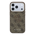 Guess Guess iPhone 18 Pro/iPhone 17 Pro Hartschalenhülle PU 4G Großes Kunstharzlogo - Braun