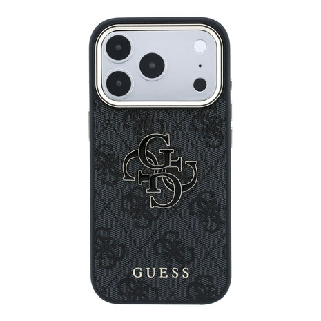 Guess Guess iPhone 18 Pro Max Back cover case - HC 4G PU & Big Resin Logo - Black Guess Guess iPhone 18 Pro Max Back cover case - HC 4G PU & Big Resin Logo - Black