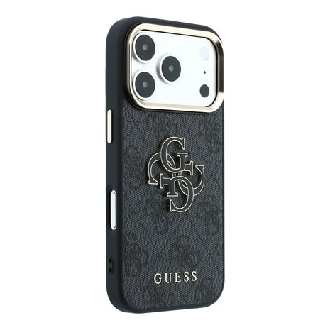 Guess Guess iPhone 18 Pro Max Back cover case - HC 4G PU & Big Resin Logo - Black Guess Guess iPhone 18 Pro Max Back cover case - HC 4G PU & Big Resin Logo - Black