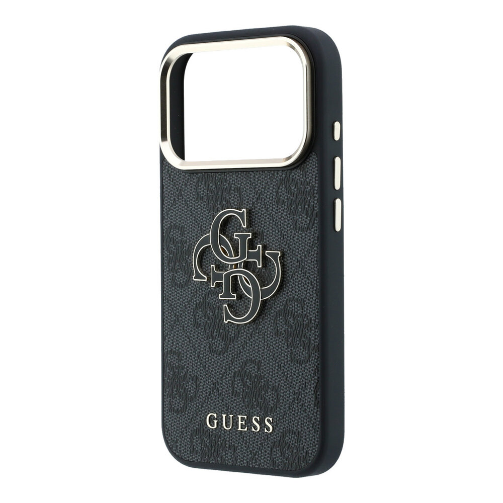 Guess Guess iPhone 18 Pro Max Back-Cover hul - HC 4G PU & Big Resin Logo - Schwarz Guess Guess iPhone 18 Pro Max Back-Cover hul - HC 4G PU & Big Resin Logo - Schwarz