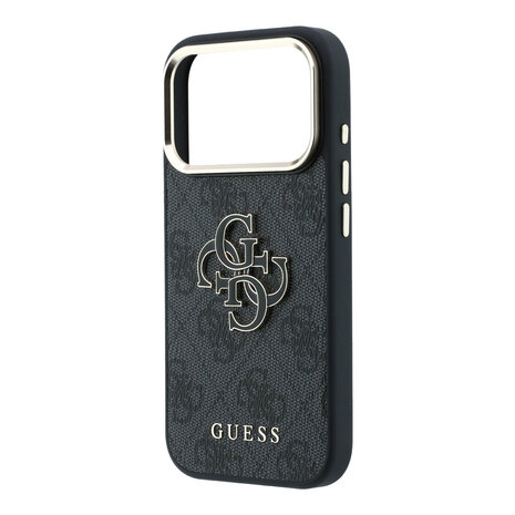 Guess Guess iPhone 18 Pro Max Back cover case - HC 4G PU & Big Resin Logo - Black Guess Guess iPhone 18 Pro Max Back cover case - HC 4G PU & Big Resin Logo - Black