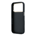 Guess Guess iPhone 18 Pro Max/iPhone 17 Pro Max Hartschalenhülle PU 4G Großes Kunstharzlogo - Schwarz