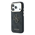 Guess Guess iPhone 18 Pro/iPhone 17 Pro Hartschalenhülle PU 4G Großes Kunstharzlogo - Schwarz