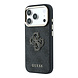 Guess Guess iPhone 18 Pro Back cover case - HC 4G PU & Big Resin Logo - Black