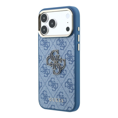 Guess Guess iPhone 18 Pro Max Back cover case - HC 4G PU & Big Resin Logo - Light Blue Guess Guess iPhone 18 Pro Max Back cover case - HC 4G PU & Big Resin Logo - Light Blue