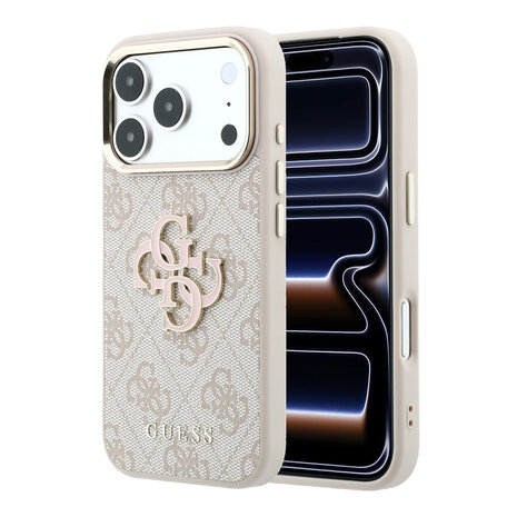 Guess Guess iPhone 18 Pro Max Back cover case - HC 4G PU & Big Resin Logo - Pink Guess Guess iPhone 18 Pro Max Back cover case - HC 4G PU & Big Resin Logo - Pink