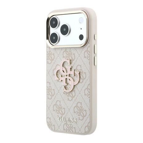 Guess Guess iPhone 18 Pro Max Back cover case - HC 4G PU & Big Resin Logo - Pink Guess Guess iPhone 18 Pro Max Back cover case - HC 4G PU & Big Resin Logo - Pink