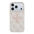 Guess Guess iPhone 18 Pro Max/iPhone 17 Pro Max Hartschalenhülle PU 4G Großes Kunstharzlogo - Rosa