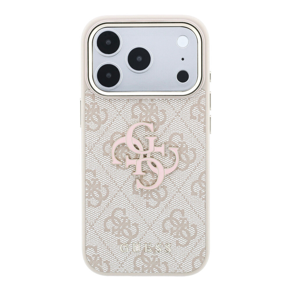 Guess Guess iPhone 18 Pro Max Back cover case - HC 4G PU & Big Resin Logo - Pink Guess Guess iPhone 18 Pro Max Back cover case - HC 4G PU & Big Resin Logo - Pink