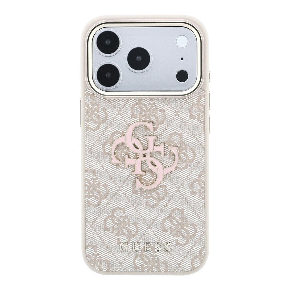 Guess Guess iPhone 18 Pro Max Back cover coque - HC 4G PU & Big Resin Logo - Rose Guess Guess iPhone 18 Pro Max Back cover coque - HC 4G PU & Big Resin Logo - Rose