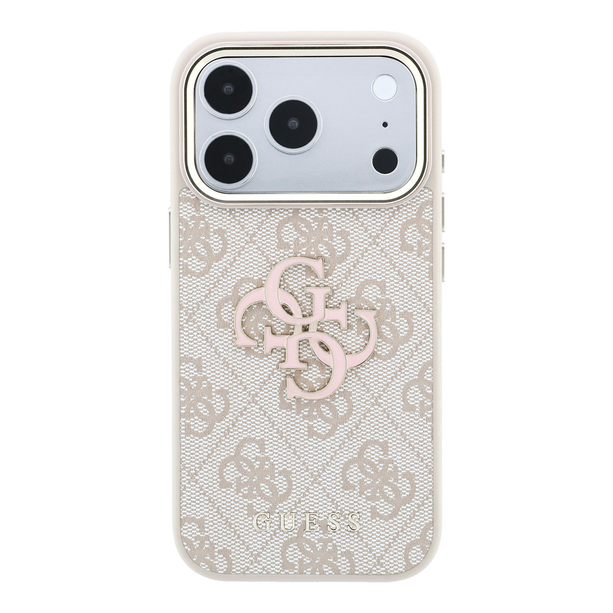 Guess Guess iPhone 18 Pro Max Backcover hoesje - HC 4G PU & Big Resin Logo - Roze, foto 3 van 6