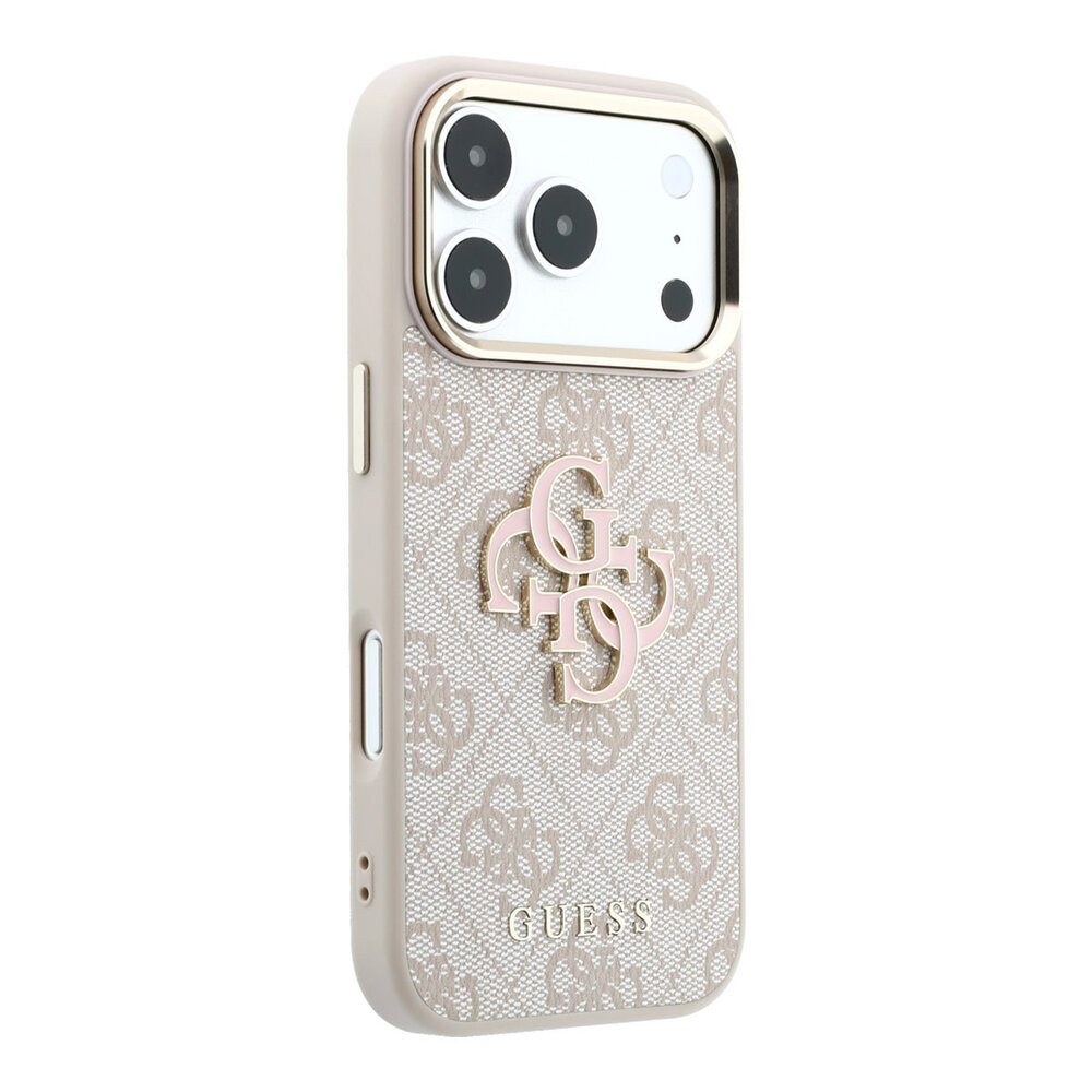 Guess Guess iPhone 18 Pro Max Back cover case - HC 4G PU & Big Resin Logo - Pink Guess Guess iPhone 18 Pro Max Back cover case - HC 4G PU & Big Resin Logo - Pink