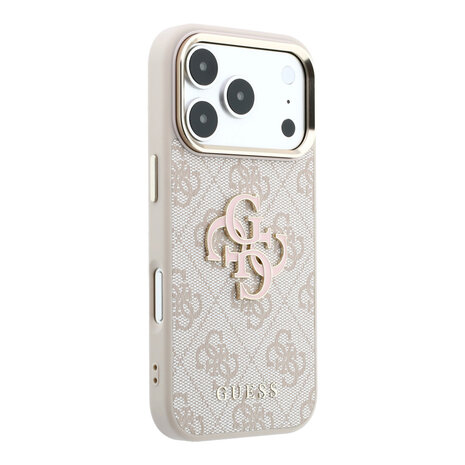 Guess Guess iPhone 18 Pro Max Back cover case - HC 4G PU & Big Resin Logo - Pink Guess Guess iPhone 18 Pro Max Back cover case - HC 4G PU & Big Resin Logo - Pink