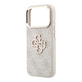 Guess Guess iPhone 18 Pro Max/iPhone 17 Pro Max Hartschalenhülle PU 4G Großes Kunstharzlogo - Rosa